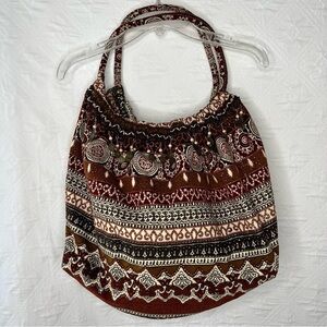 NWOT. Chateau Southwestern Bead Embellished Handbag